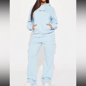 Light Blue Hoodie and Joggers Set